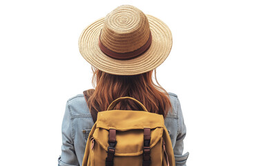 Traveler with Backpack and Hat | Adventure, Solo Journey, Isolated