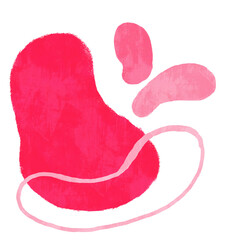 Pink Red Valentine Ornament for Social media desain in textured icon