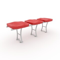 3d render Stadium Seats design element. Furniture