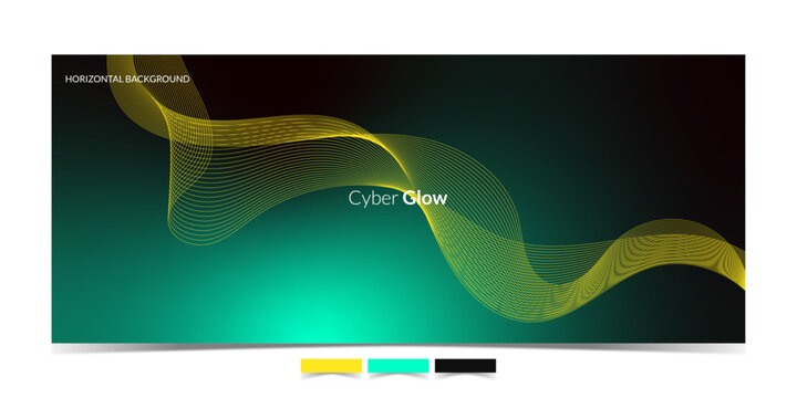 BACKGROUND 392 HORIZONTAL SHAPE WITH ABSTRACT CONTRAST COLOR GRADIENT THEMES AND WIREFRAME ILLUSTRATION
