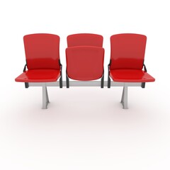 Obraz premium 3d render Stadium Seats design element. Furniture