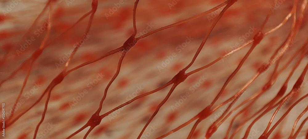 Wall mural plastic mesh net in macro