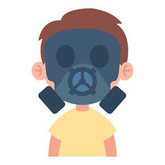 Girl respirator mask