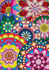 Beautiful colorful mandala background vector illustration