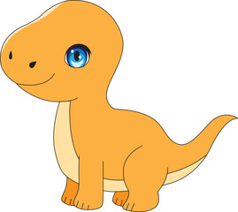 Cute dinosaur vector chibi dino mascot
