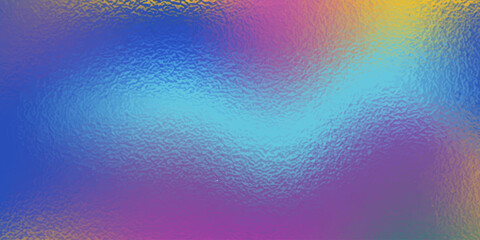Holographic rainbow foil, Shiny metallic texture background vector.