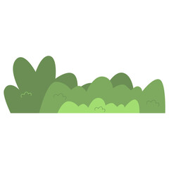 Grass Border with Cartoon Design Concept. Vector Illustration