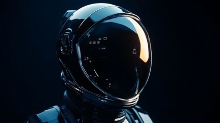 Futuristic Astronaut Helmet: A Gleaming Symbol of Space Exploration