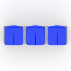 3d render Stadium Seats design element. Furniture