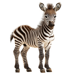 zebra isolated on white background