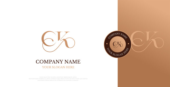 Initial CK Logo Design Vector 