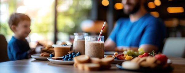 Family Breakfast at a Cafe: A Healthy and Delicious Start to the Day