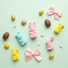 chocolate easter eggs and candy