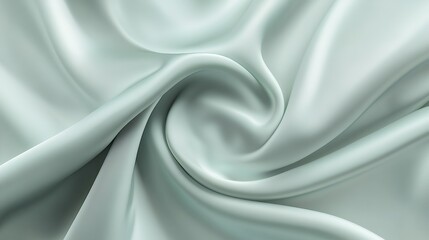 Fototapeta premium Elegant Draped Sage Green Silk Fabric Texture