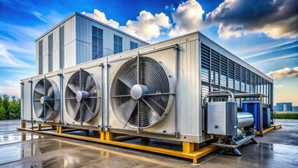 Industrial HVAC Condenser Unit: Powerful AC Compressor & Refrigerant Pump System for Plant Cooling
