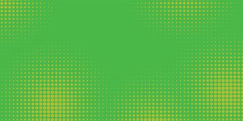 Dots halftone green color pattern gradient texture with technology digital background. Dots pop art comics with nature graphic design.