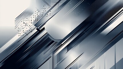 Abstract Modern Grey and Blue Geometric Design