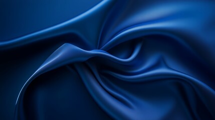 Obraz premium Deep Blue Silk Draped Luxuriously Abstract Background