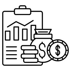 Profit icon element for design