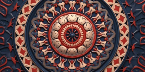 traditional thai art painting on the wall