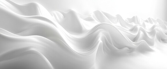Fototapeta premium Abstract White Wave Texture Background: Soft, Smooth, and Elegant Design