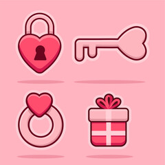 Obraz premium Valentines Day Gift Vectors Illustration
