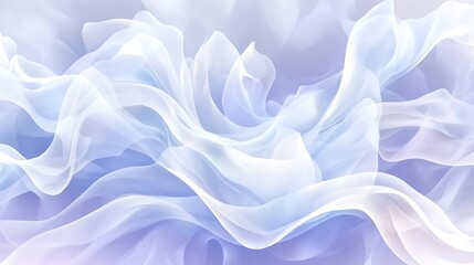 Obraz premium Abstract Flowing White and Lavender Silk Fabric
