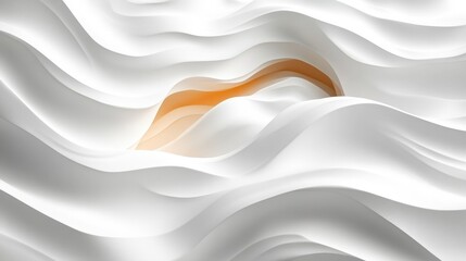 Obraz premium Abstract White Wave Texture Background with Subtle Orange Hue