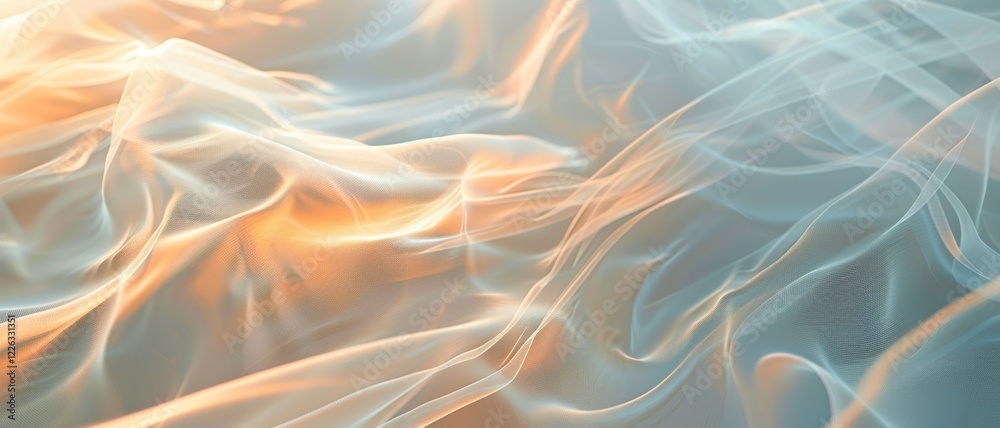 Poster ethereal translucent texture with soft lines against hazy background