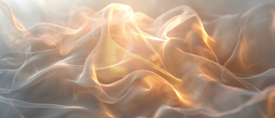 Ethereal Translucent Wire Lines in Hazy Background with Soft Lighting