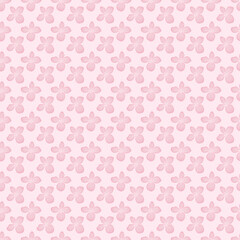 Cute kawaii pink pastel floral pattern background