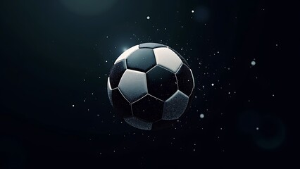 Naklejka premium soccer particles dark background circles points