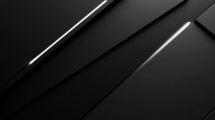 Abstract Black Geometric Design With White Lines