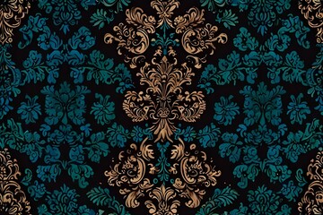 Vector damask seamless pattern background. pattern swatches included for illustrator user,...