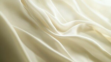 Obraz premium Soft Draped Cream Colored Silk Fabric Texture