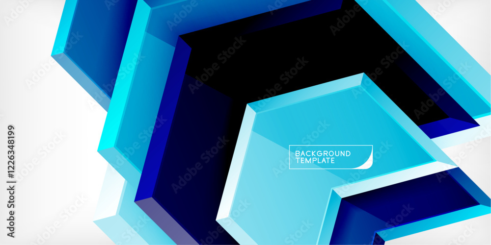 Poster Vector 3d arrow techno design template