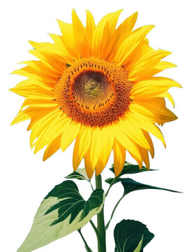 PNG Sunflower blossom summer plant.