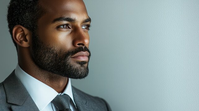Portrait of a Confident Black Man in a Suit