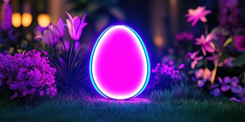 neon sign easter egg pastel 