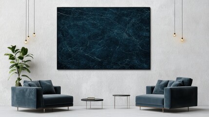 Stylish Living Room Design with Smart TV and Elegant Art Decor on a Modern Wall