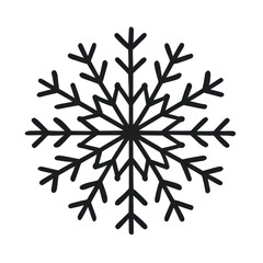 Intricate snowflake design symbolizing winter's beauty and uniqueness. transparent background