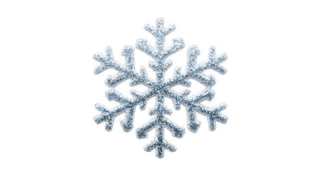 Intricate snowflake on a black background. transparent background