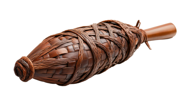 Intricately woven traditional item showcasing craftsmanship and cultural heritage. transparent background