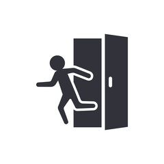 Log out solid icons, minimalist vector illustration ,simple transparent graphic element .Isolated on white background