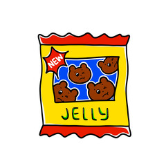 Cute Jelly Bears with Sad Faces: This title is simple and straightforward, describing the main subject of the image.