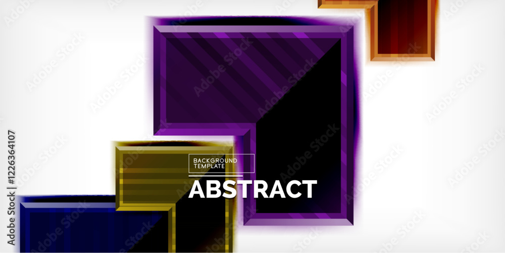 Poster Arrow symbols created with 3d effects and line texture geometric abstract background