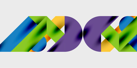 Detailed composition of circles, semicircles, and triangles with glossy effects and smooth gradients. A sleek and modern vector design for creative and tech-inspired projects