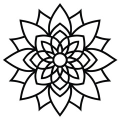 black and white flower