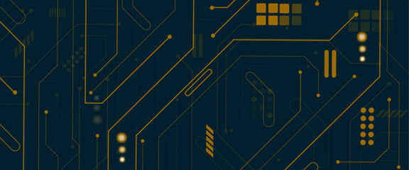Vector circuit board futuristic technology processing background