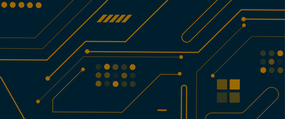 Vector circuit board futuristic technology processing background